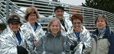 AHHH! The finish feels good and especially so with cheerleaders there to guide us in!