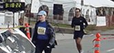 Lee at the Finish of the Casino Niagara Marathon