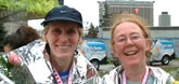 Happy half finishers Susan and Agie.